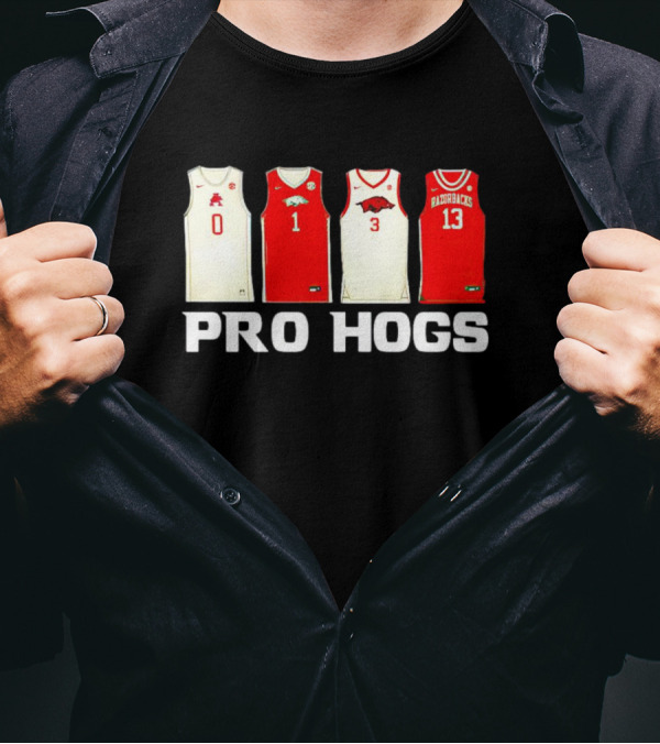 Arkansas Razorbacks Pro Hogs Basketball Jerseys T-Shirt