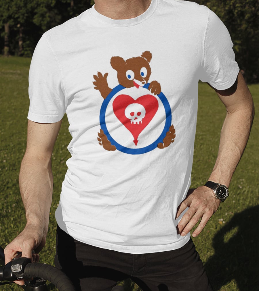 Bear Hug Heart Skull Circle T-Shirt