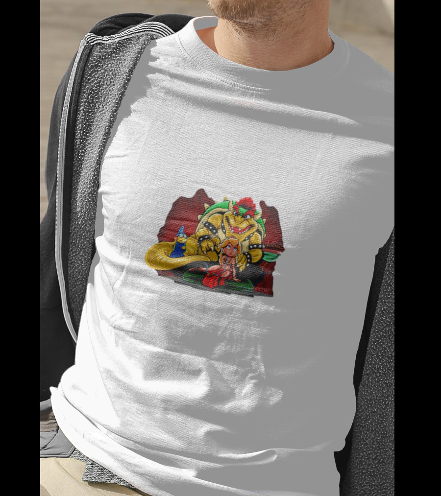 Bowser The Hutt Mario Bros Crossover With Princess Peach And Wizard Koopa T-Shirt