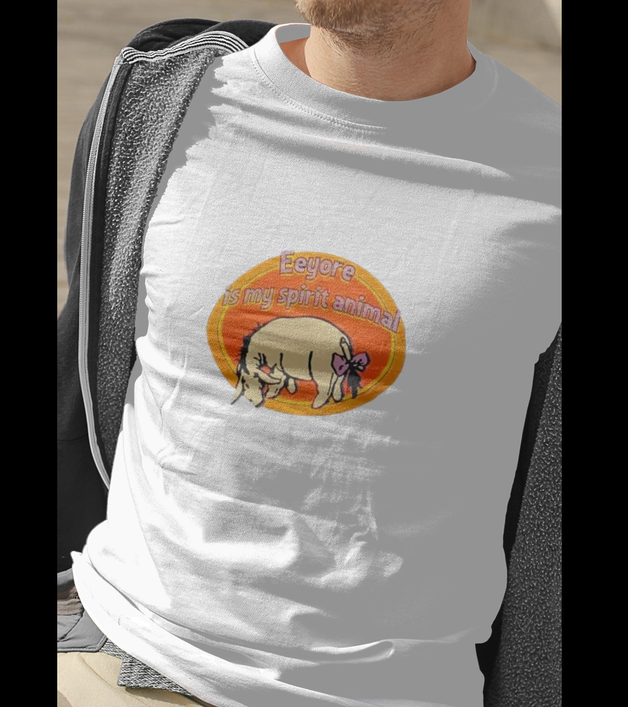 Eeyore Is My Spirit Animal With Bow And Saddened Expression T-Shirt