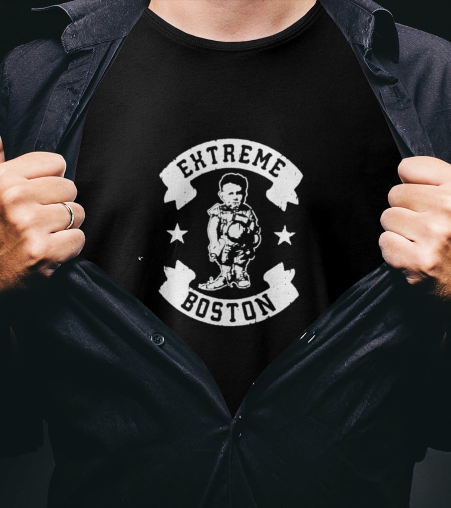 Extreme Boston Baby Holding Football T-Shirt