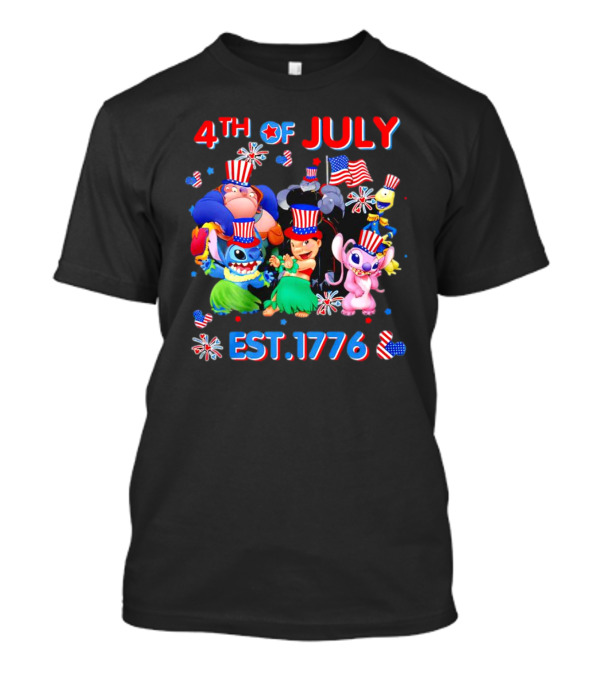 4th Of July Lilo And Stitch Disney Est. 1776 T-Shirt