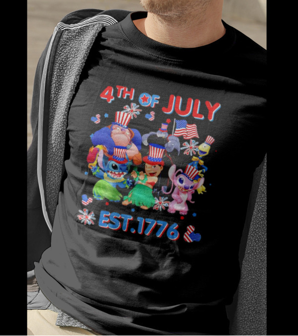 4th Of July Lilo And Stitch Disney Est. 1776 T-Shirt