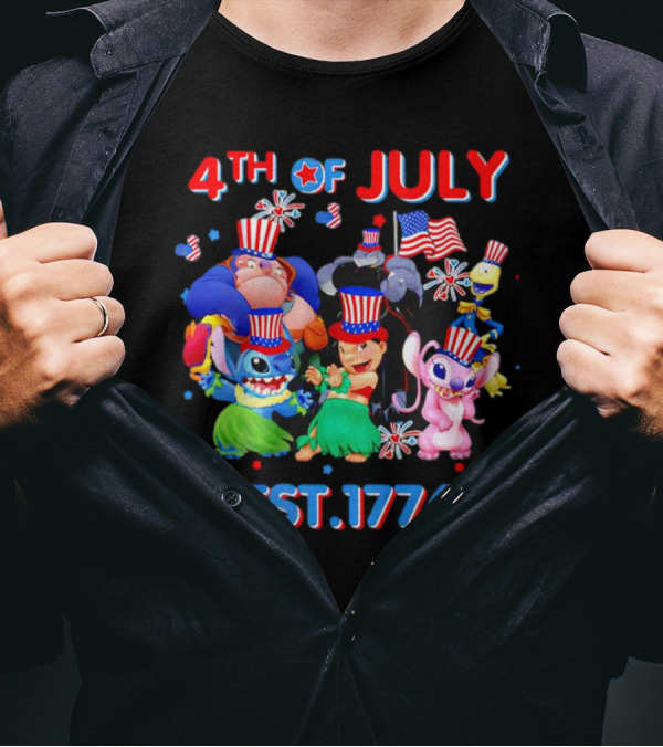 4th Of July Lilo And Stitch Disney Est. 1776 T-Shirt