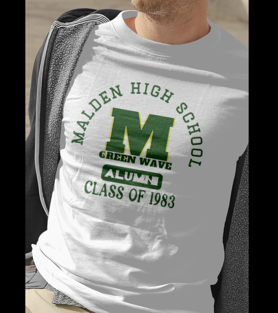 Malden High School Green Wave Alumni M Class Of 1983 T-Shirt