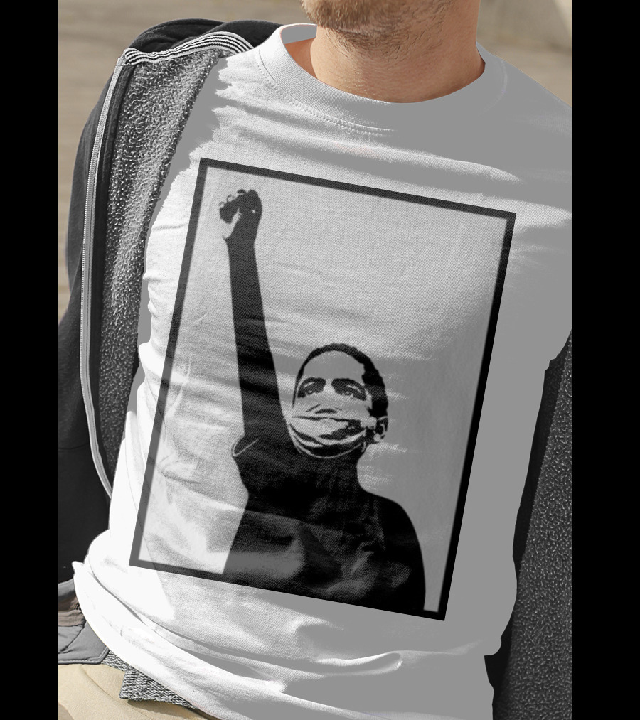 A Million Strong Masked Silhouette Raising Fist T-Shirt