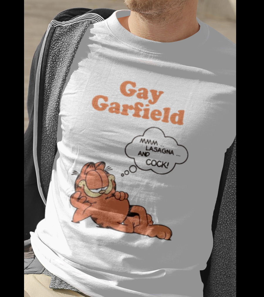 Gay Garfield Lasagna Meme T-Shirt