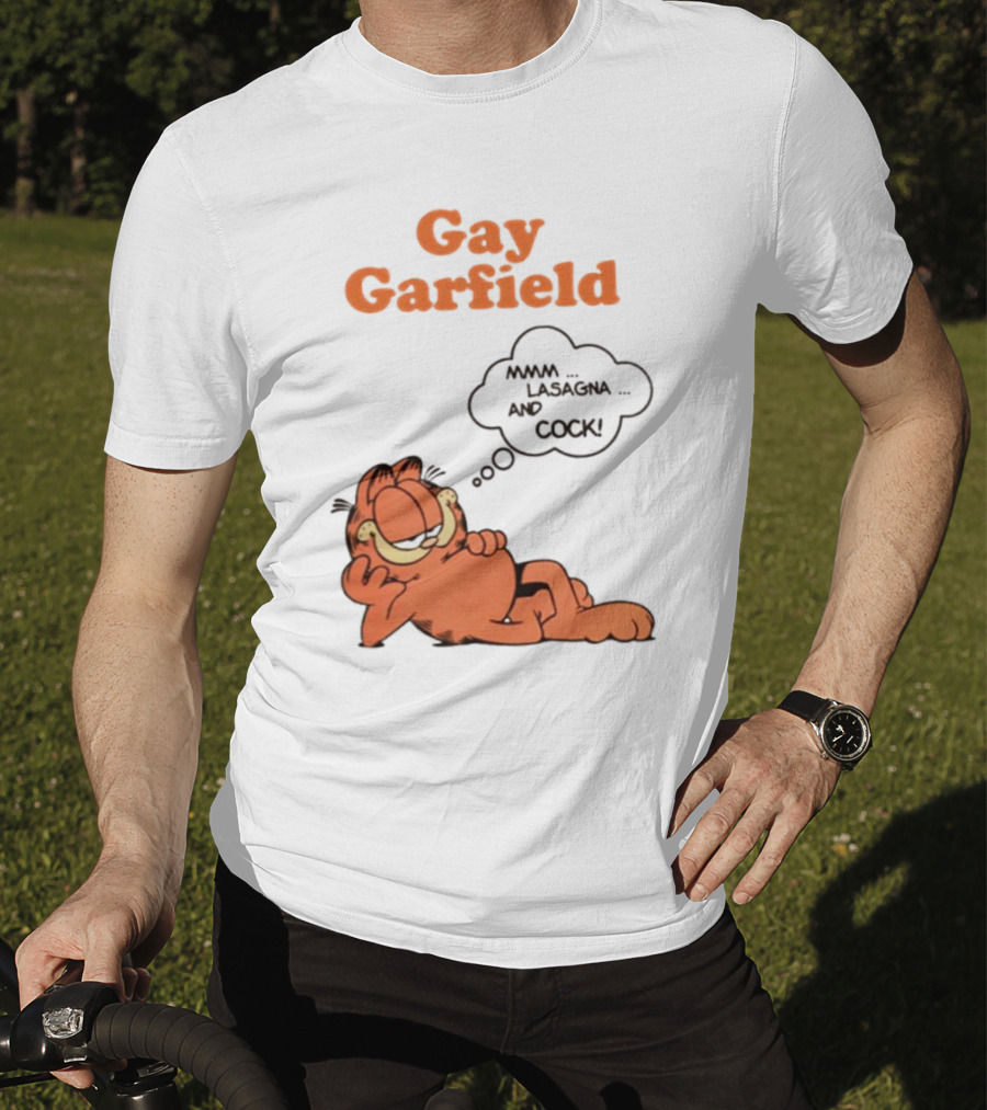 Gay Garfield Lasagna Meme T-Shirt