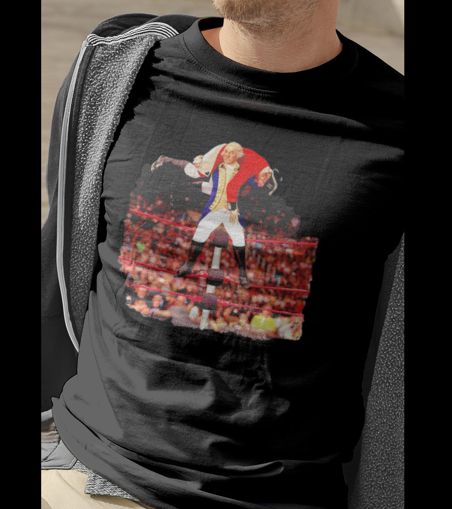 George Washington Wrestling Top Rope Crowd Scene T-Shirt