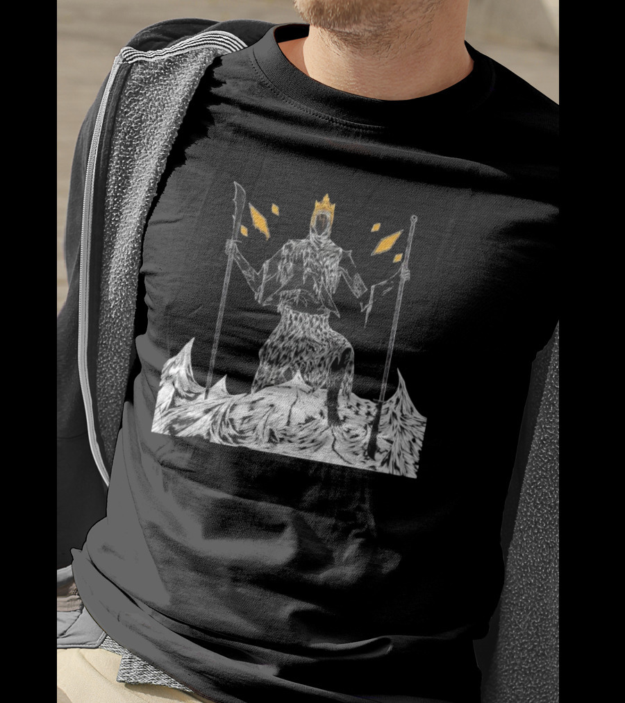 The Torn King Throne With Crown And Staffs T-Shirt