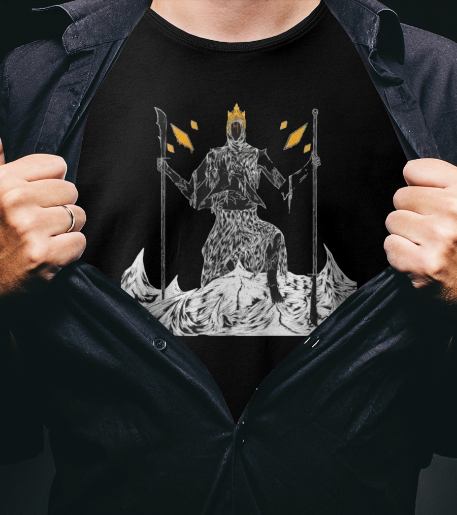 The Torn King Throne With Crown And Staffs T-Shirt