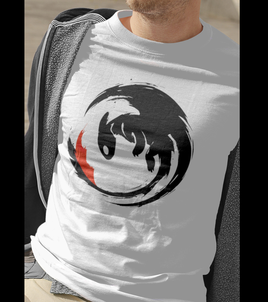Toothless Night Fury Dragon Ying Yang T-Shirt