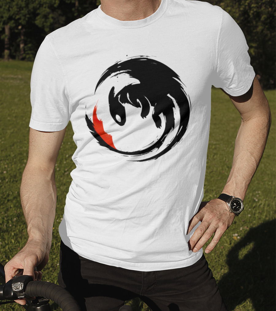Toothless Night Fury Dragon Ying Yang T-Shirt