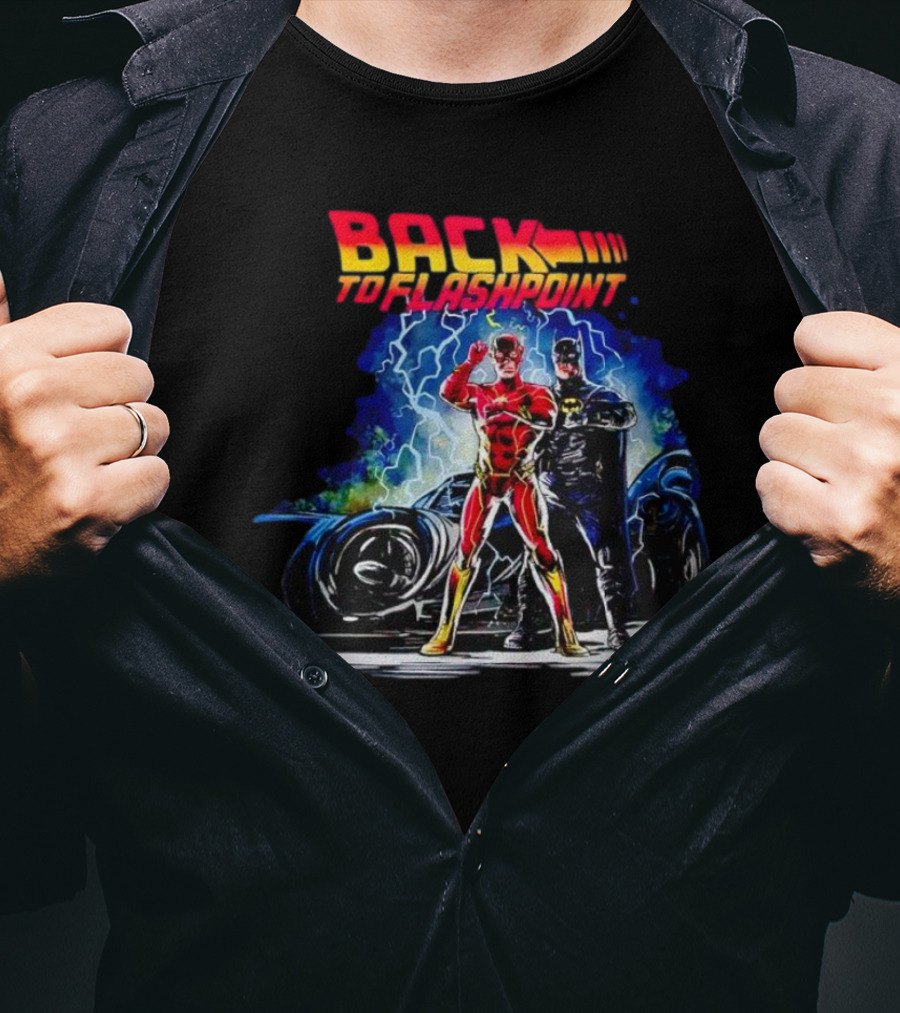 Back To Flashpoint Lightning Duo And Time Travel Car T-Shirt