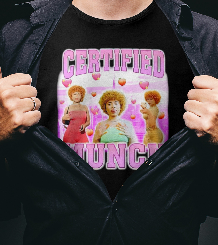 Certified Munch Pink Heart Bootleg Aesthetic Trio T-Shirt