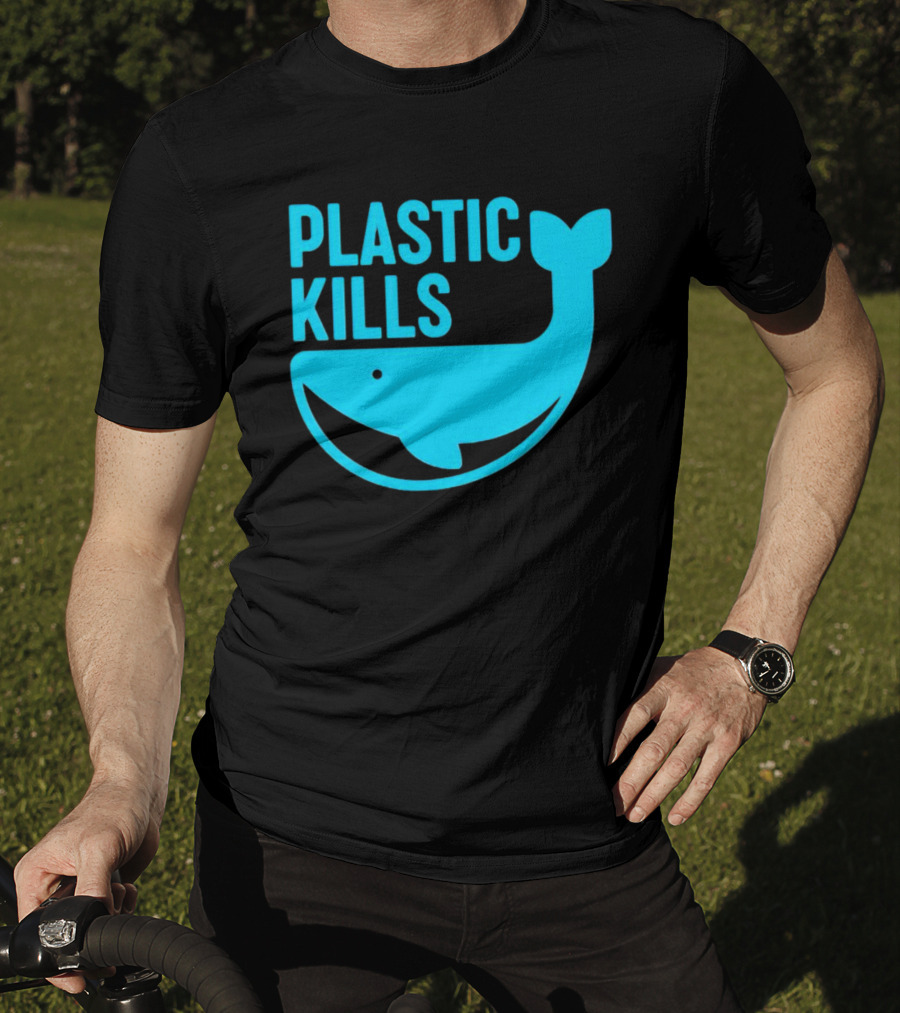 Plastic Kills Whale Conservation Message T-Shirt