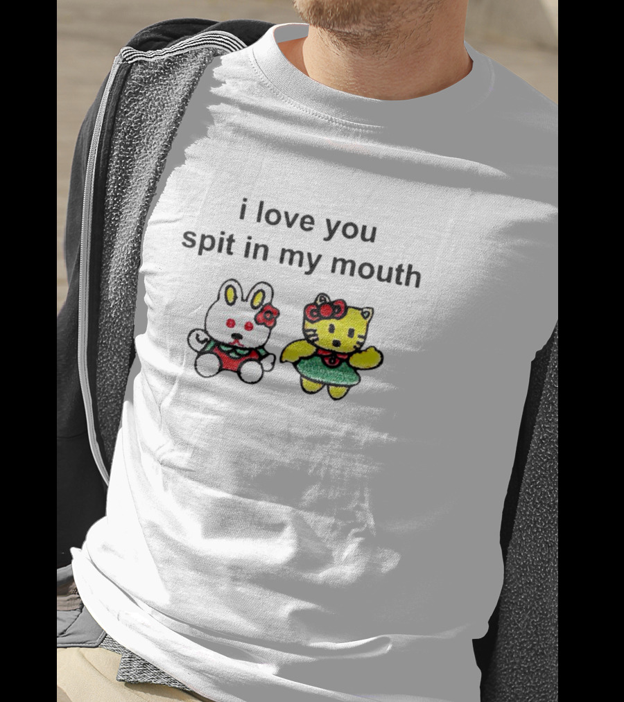 Hello Kitty I Love You Spit In My Mouth Cute Characters T-Shirt