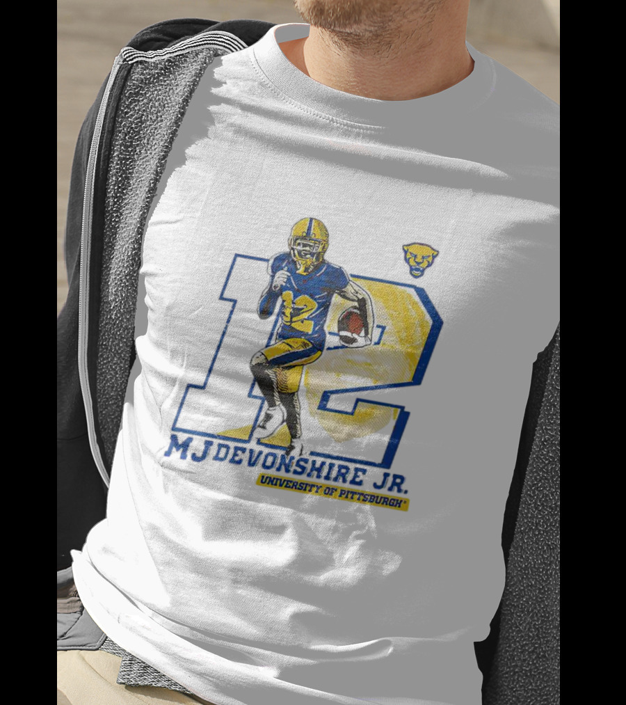 MJ Devonshire Jr University Of Pittsburgh Football 12 Panther T-Shirt