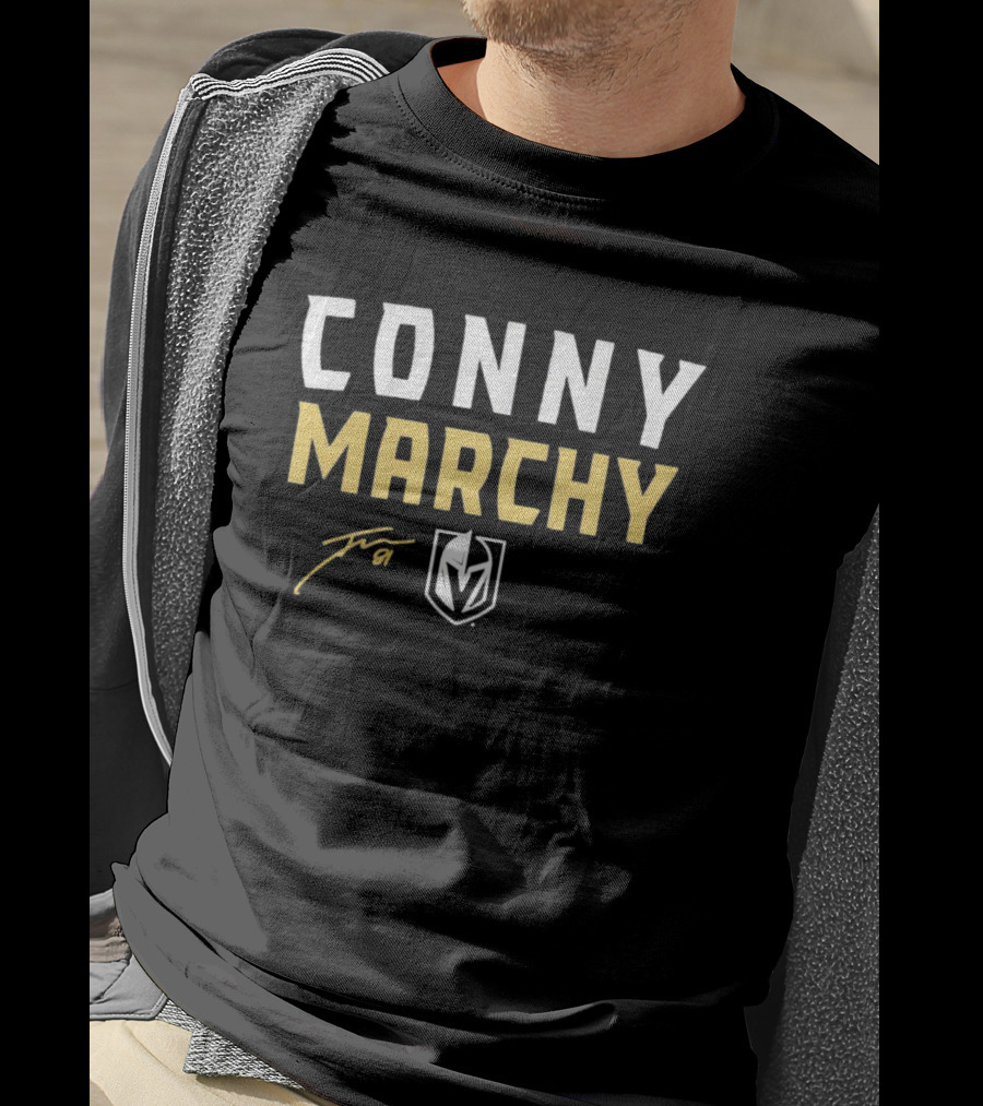 CONNY MARCHY Vegas Golden Knights 91 Signature T-Shirt