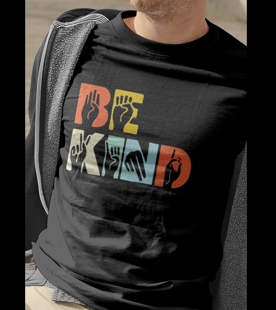 Be Kind Hands Sign Language Pride T-Shirt