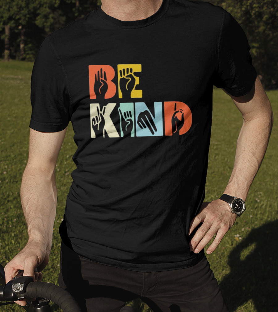 Be Kind Hands Sign Language Pride T-Shirt