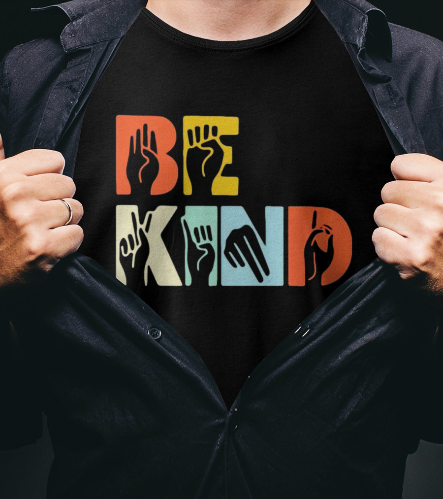 Be Kind Hands Sign Language Pride T-Shirt