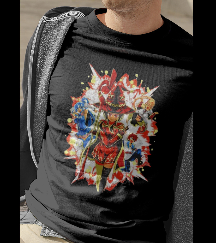 Explosion Magic Anime Konosuba Megumin Aqua Darkness Kazuma Scene T-Shirt