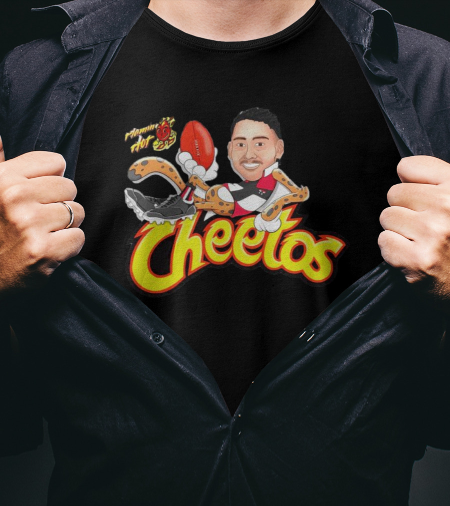 Flamin' Hot Cheetos Football Character Mashup T-Shirt