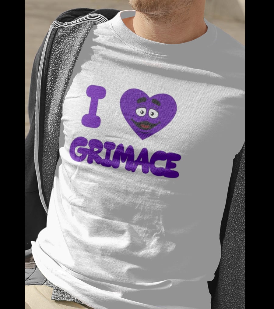 I Heart Grimace’s McDonald’s Grimace Face T-Shirt