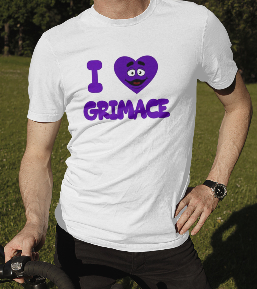 I Heart Grimace’s McDonald’s Grimace Face T-Shirt