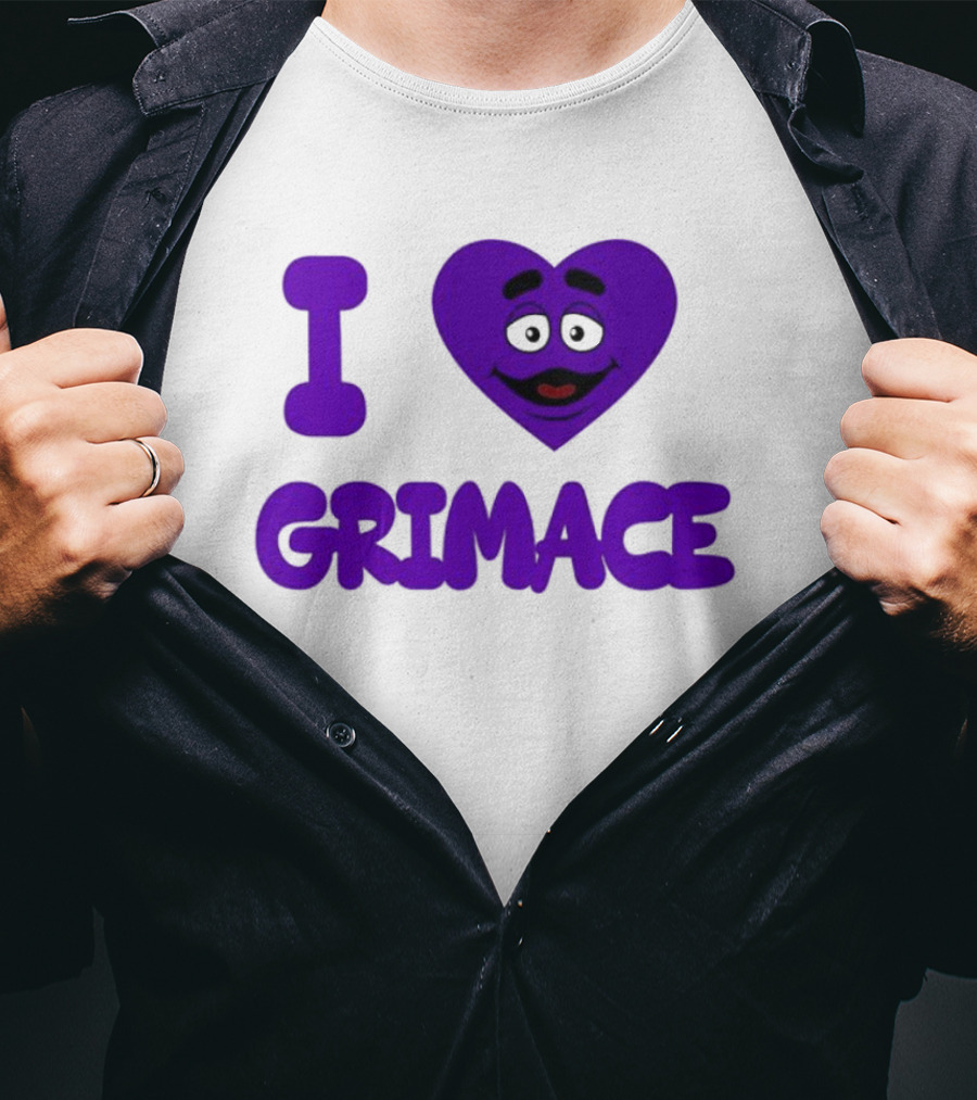 I Heart Grimace’s McDonald’s Grimace Face T-Shirt