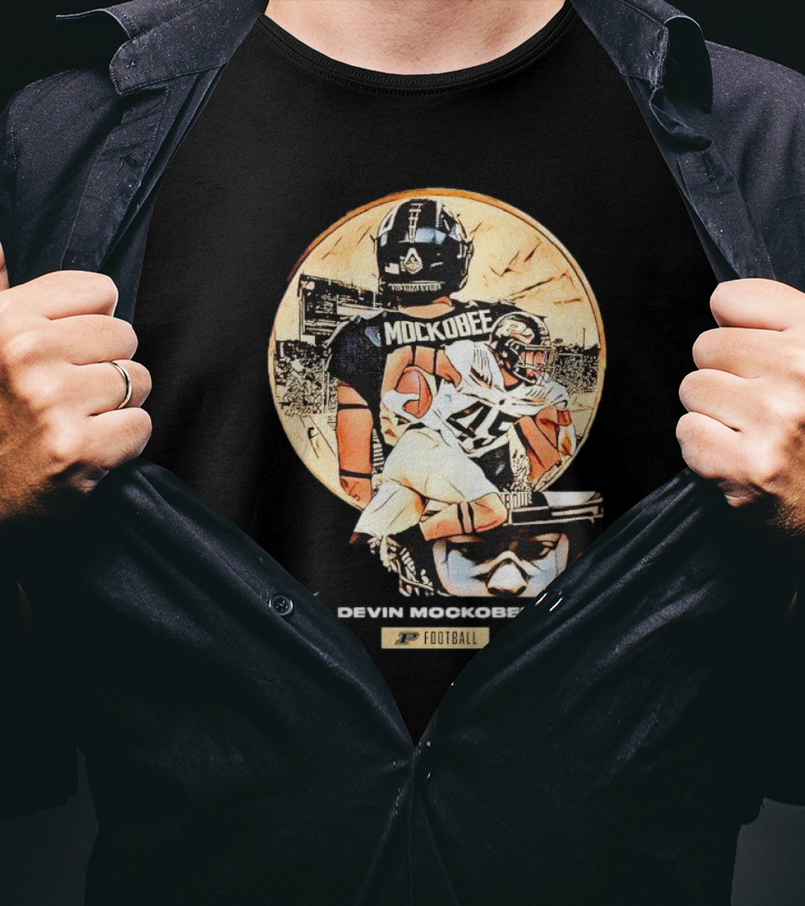 Purdue Football Devin Mockobee Collage With Player T-Shirt