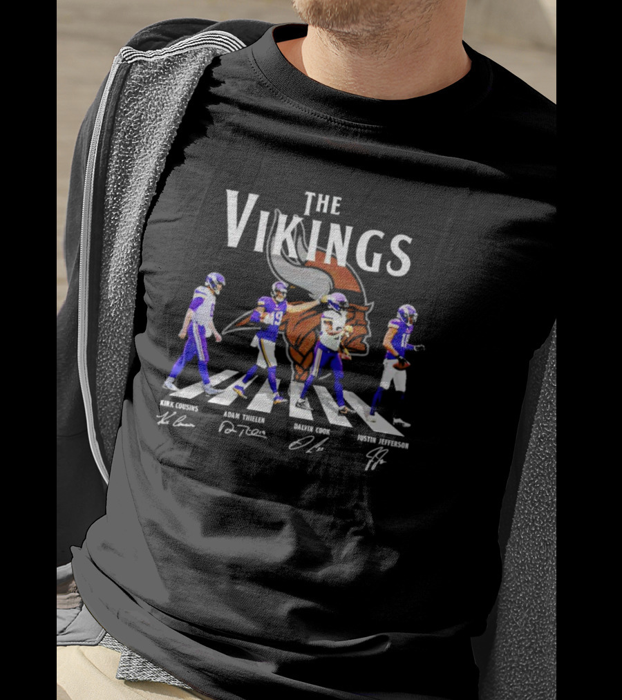 The Vikings Kirk Cousins Adam Thielen Dalvin Cook Justin Jefferson Signatures T-Shirt