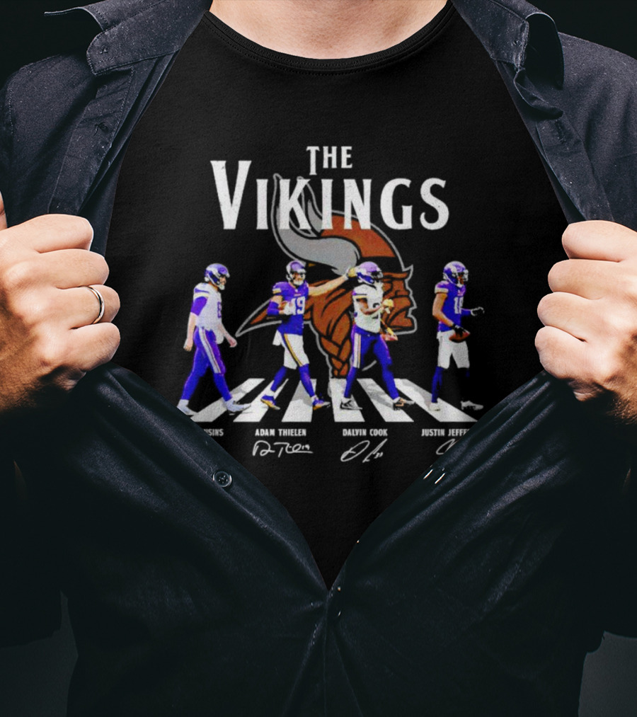 The Vikings Kirk Cousins Adam Thielen Dalvin Cook Justin Jefferson Signatures T-Shirt