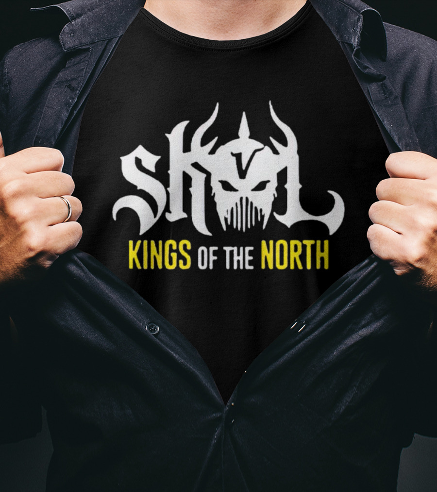 Skol Vikings Kings Of The North Mask T-Shirt