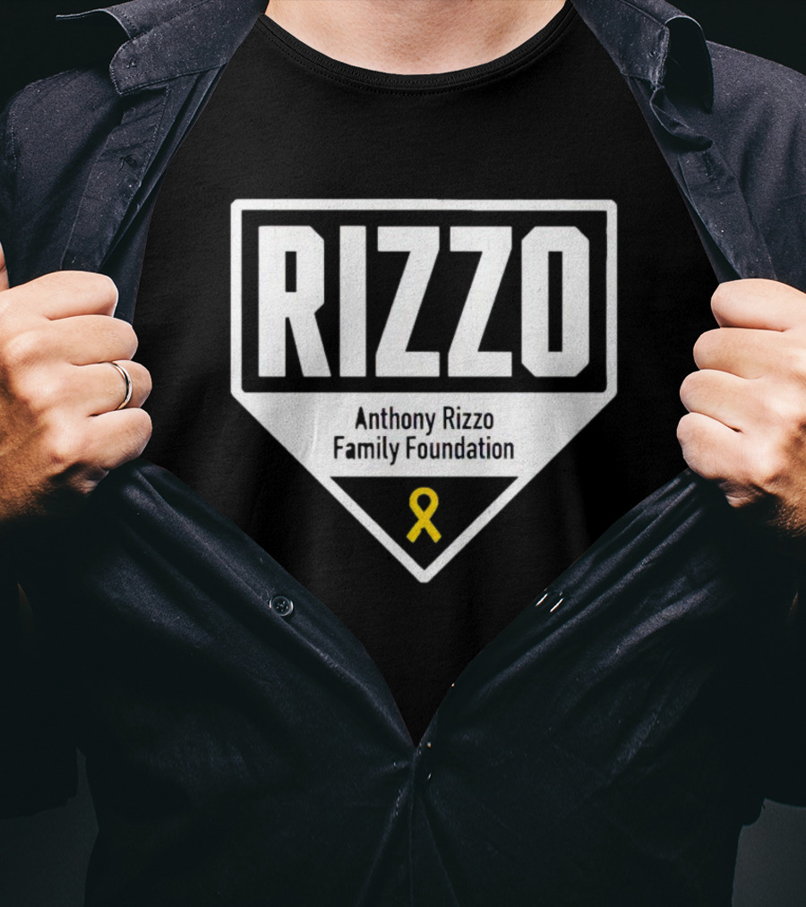Rizzo Anthony Rizzo Family Foundation Yellow Ribbon Home Plate T-Shirt