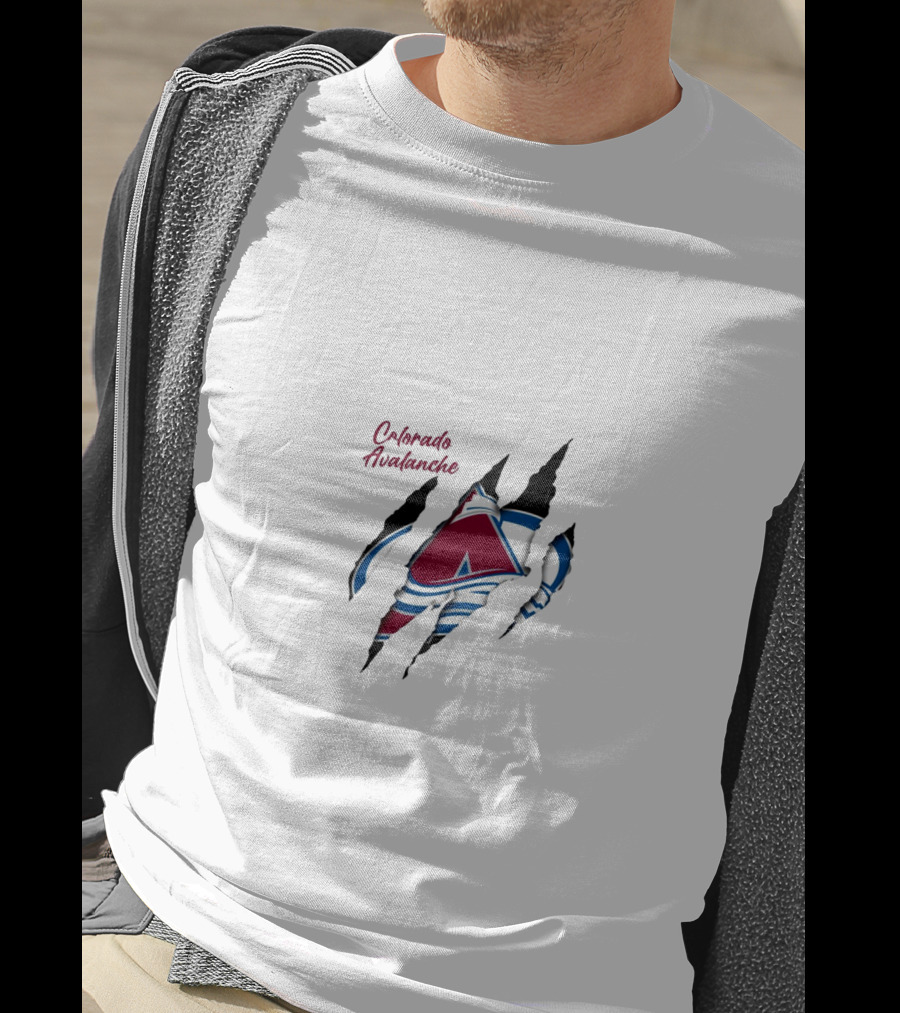 Colorado Avalanche Ice Hockey Scratch T-Shirt