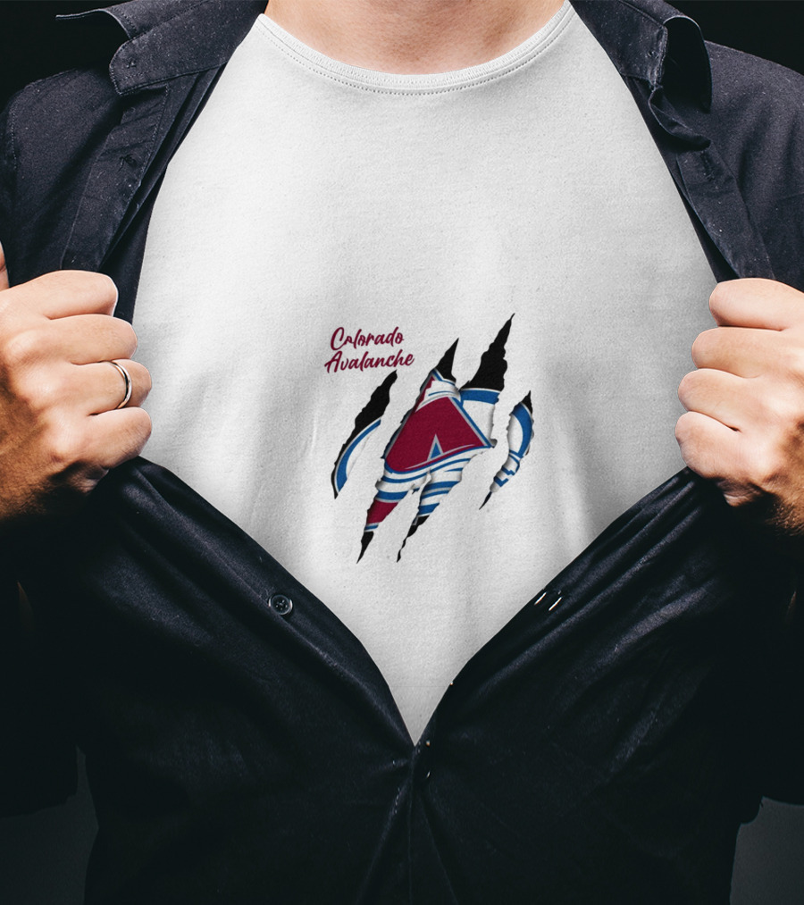 Colorado Avalanche Ice Hockey Scratch T-Shirt