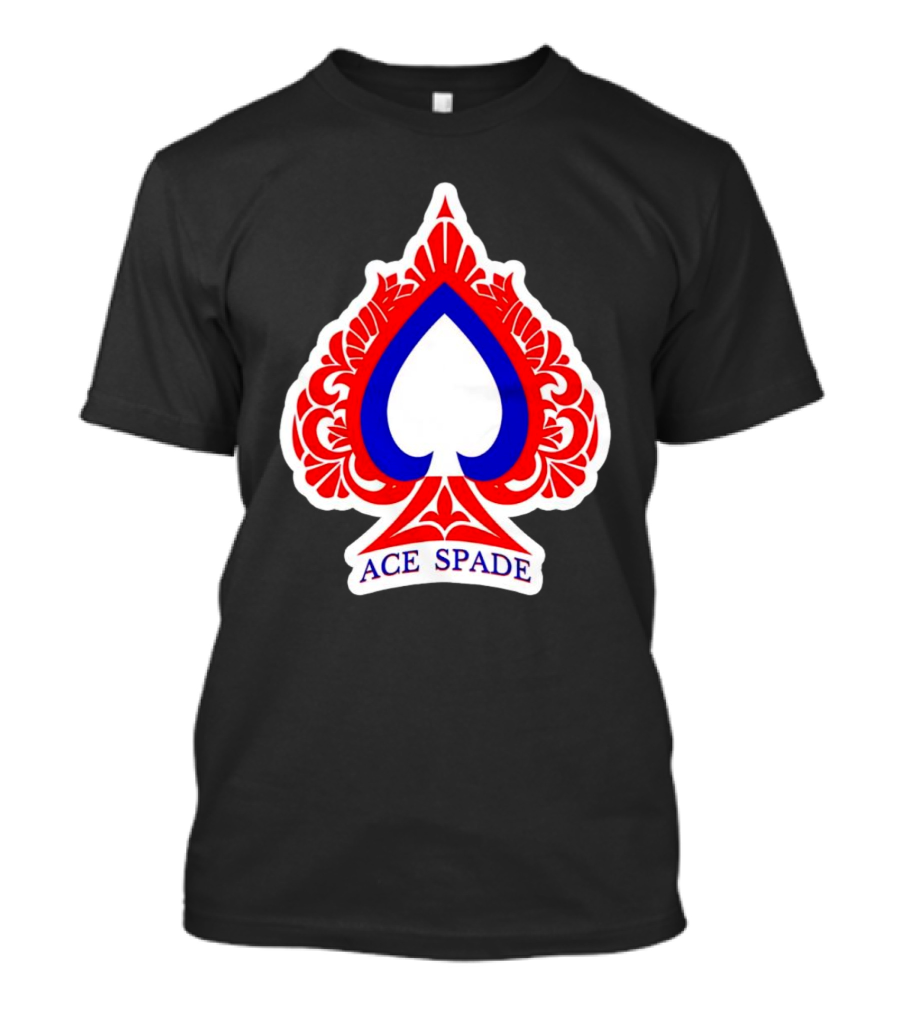 Heels On Starz Ace Spade Red Blue Emblem T-Shirt