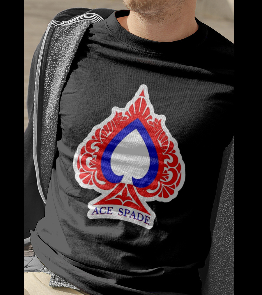 Heels On Starz Ace Spade Red Blue Emblem T-Shirt