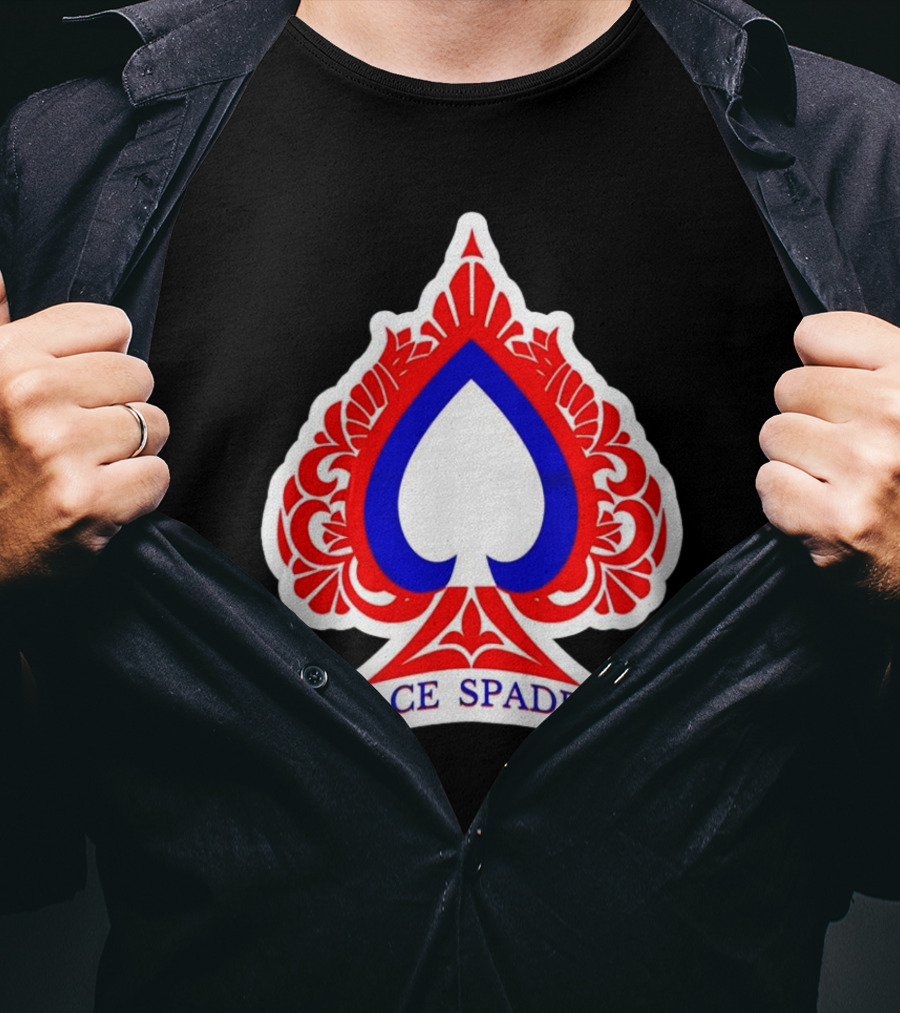 Heels On Starz Ace Spade Red Blue Emblem T-Shirt