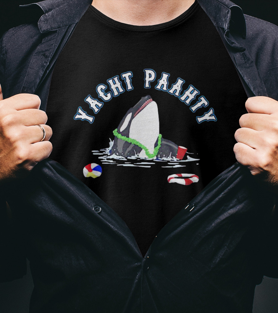 Yacht Paahty Orca With Lifebuoys And Lei T-Shirt