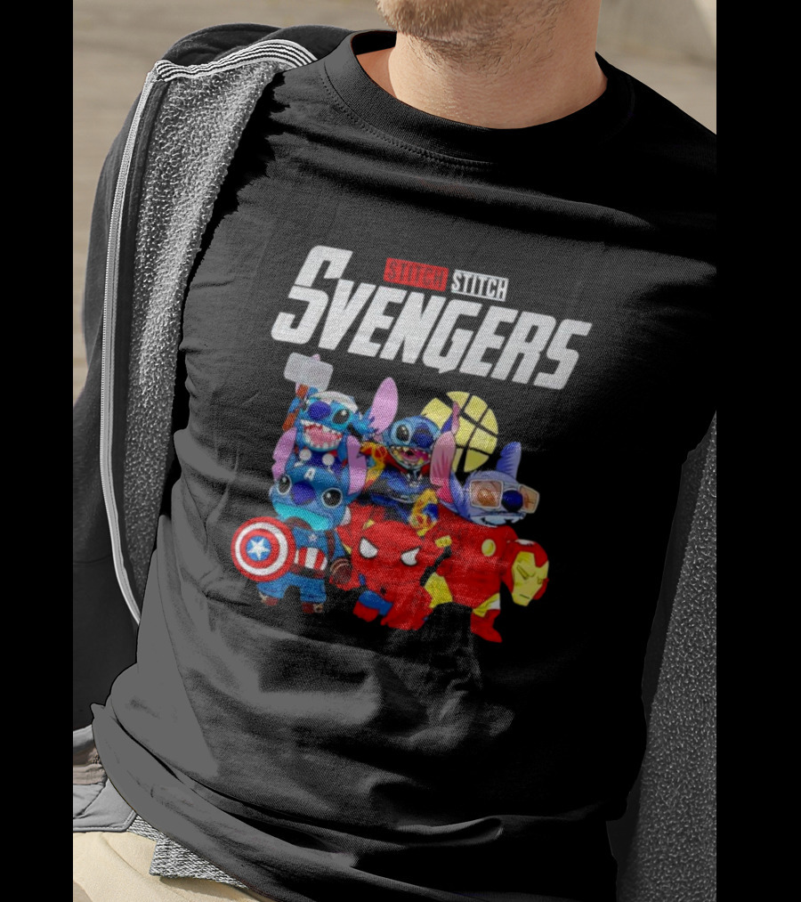Stitch Stitch Svengers Avengers Crossover Characters T-Shirt