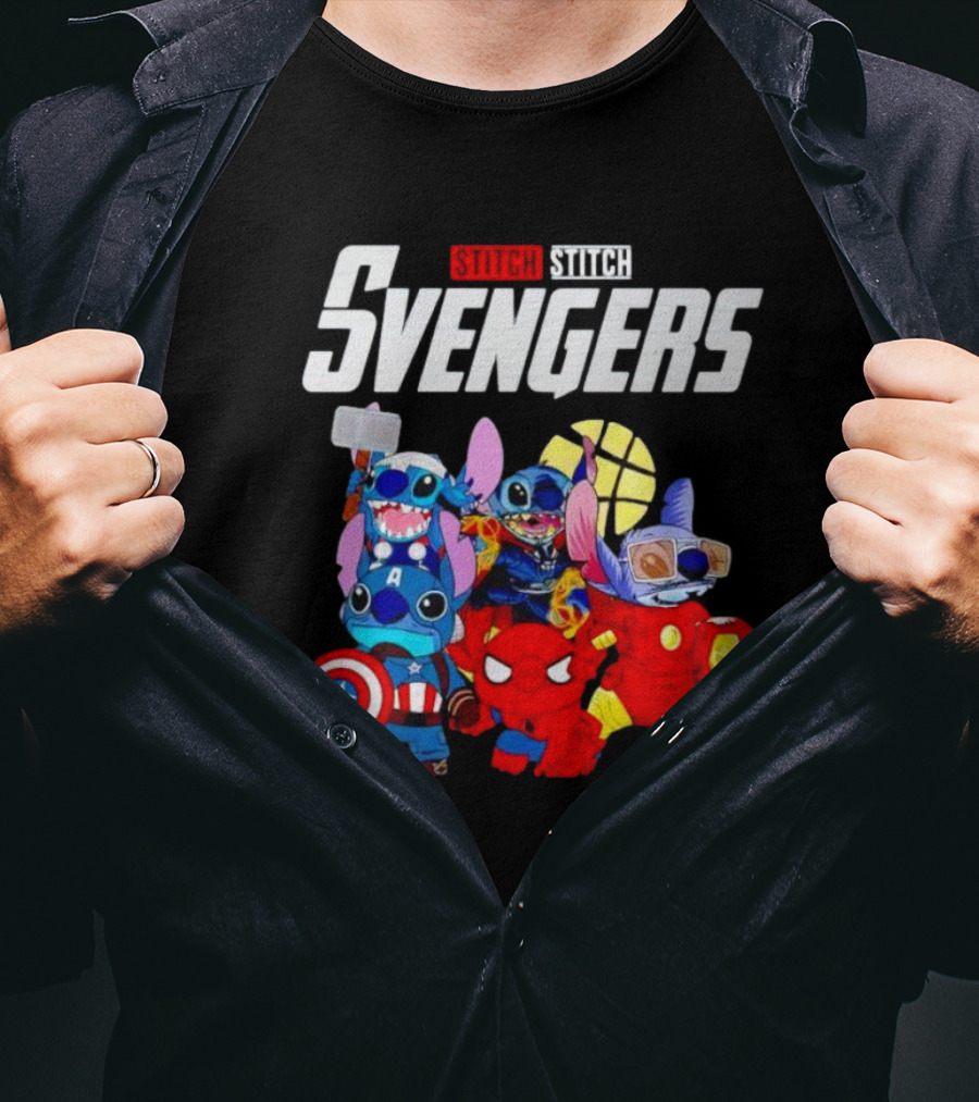 Stitch Stitch Svengers Avengers Crossover Characters T-Shirt