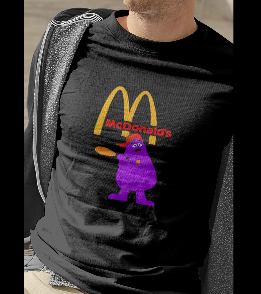 Grimace Baseball Bat McDonald's T-Shirt