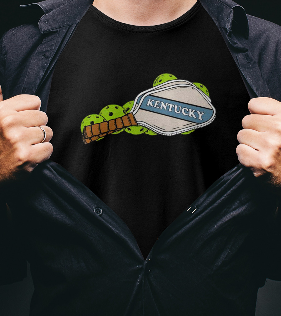 Kentucky Pickleball Paddle And Balls T-Shirt