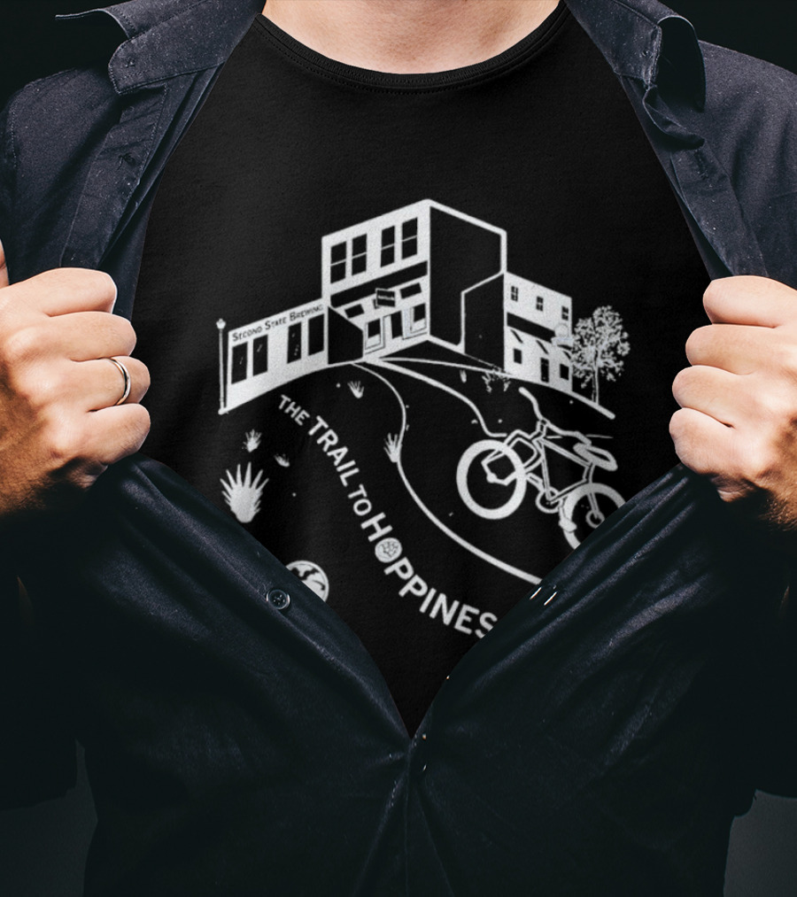 Cedar Valley Trails The Trail To Hoppiness Second State Brewing T-Shirt