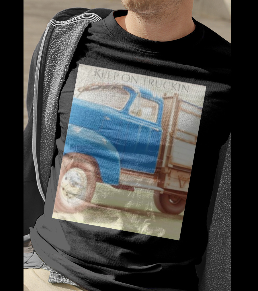 Keep On Truckin' Vintage Blue Truck Nostalgia T-Shirt