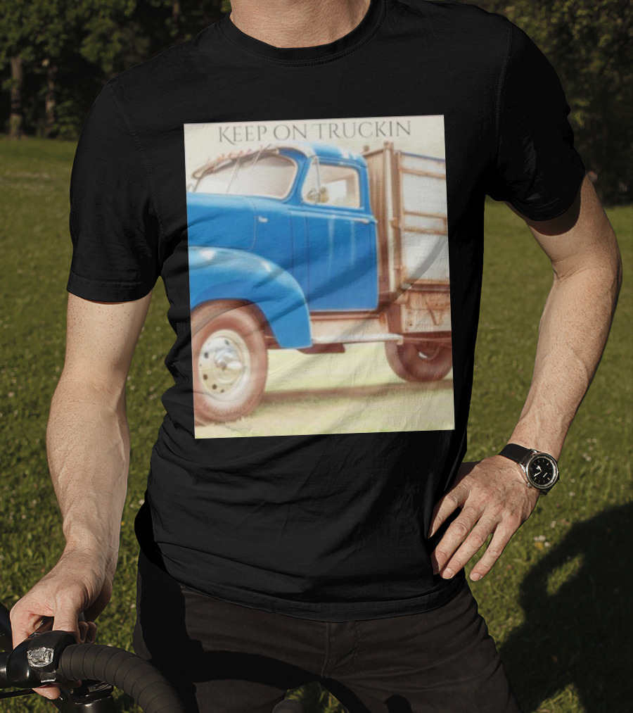 Keep On Truckin' Vintage Blue Truck Nostalgia T-Shirt