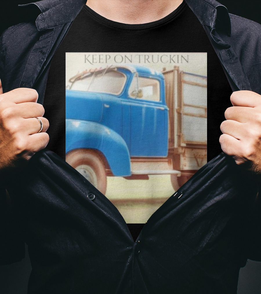 Keep On Truckin' Vintage Blue Truck Nostalgia T-Shirt